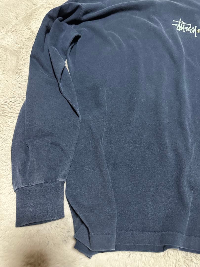 希少　Stüssy ネイビー 長袖カットソー　XLサイズ