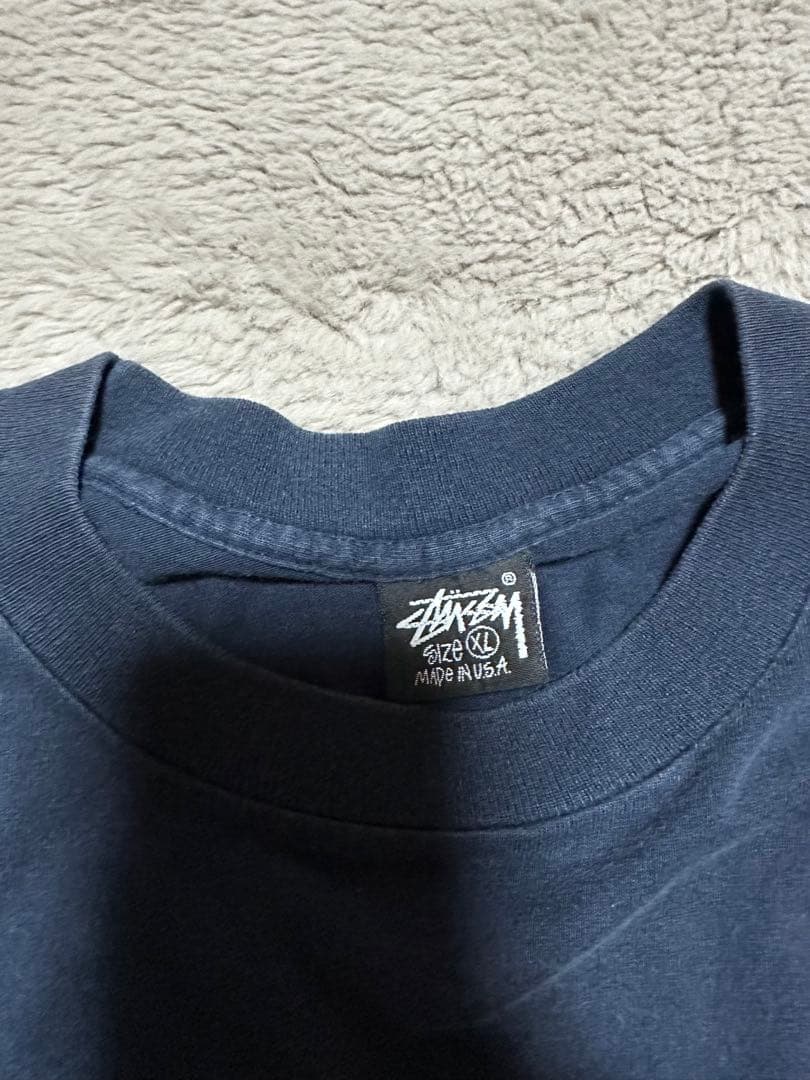 希少　Stüssy ネイビー 長袖カットソー　XLサイズ
