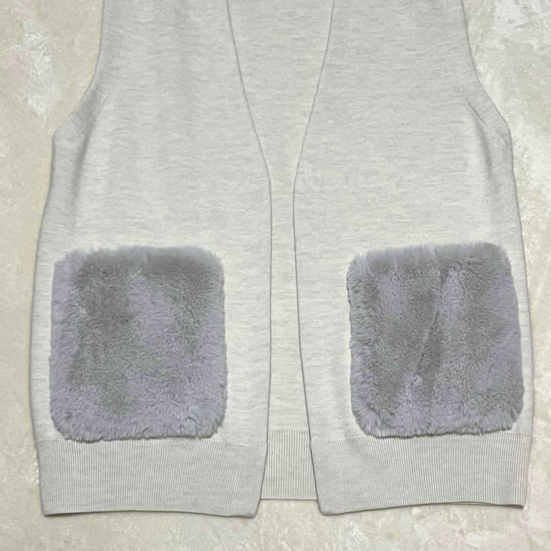 【未使用級】UNITED ARROWS ポケットファー　ジレ