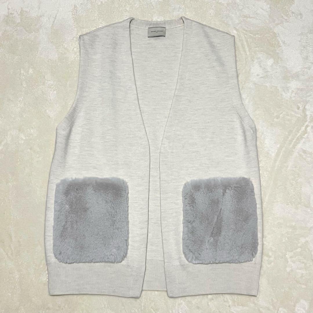 【未使用級】UNITED ARROWS ポケットファー　ジレ