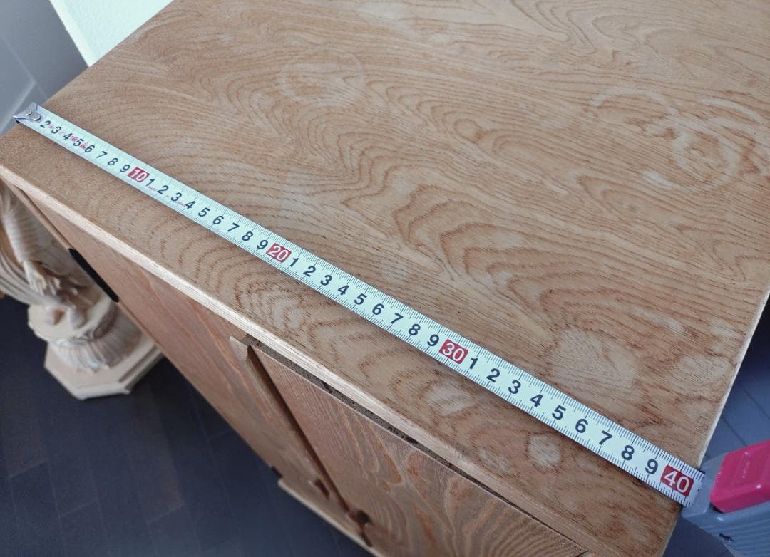 阿弥陀如来像　木彫り　八角台座付　放射光背付　80cm 立像　専用木箱付