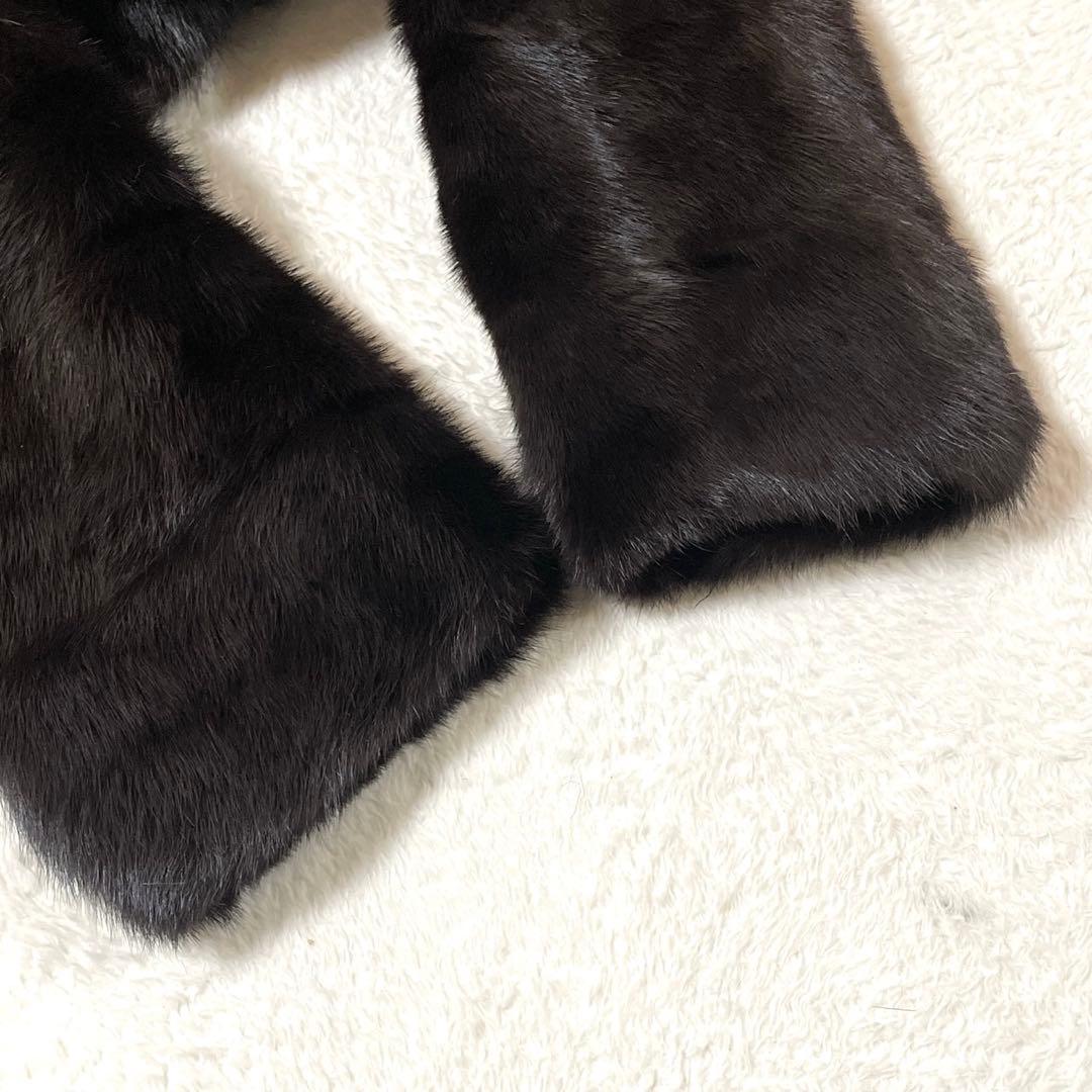 【総丈115cm】ミンク 本毛皮 ロングコート リアルファー M相当 毛並み◎