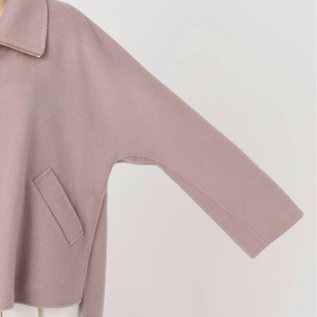 NOBLE ノーブル　2025今季新作　キャメルミックスリバージップコート　38