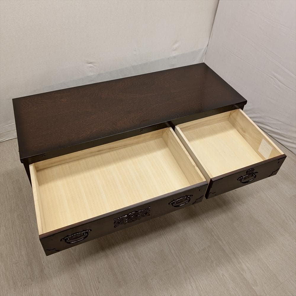 美品　ノダ工芸　欅 ケヤキ　ローチェスト　リビングチェスト　ローボード　タンス