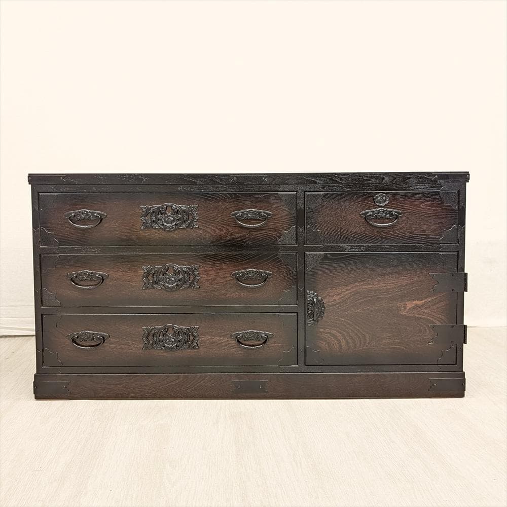 美品　ノダ工芸　欅 ケヤキ　ローチェスト　リビングチェスト　ローボード　タンス