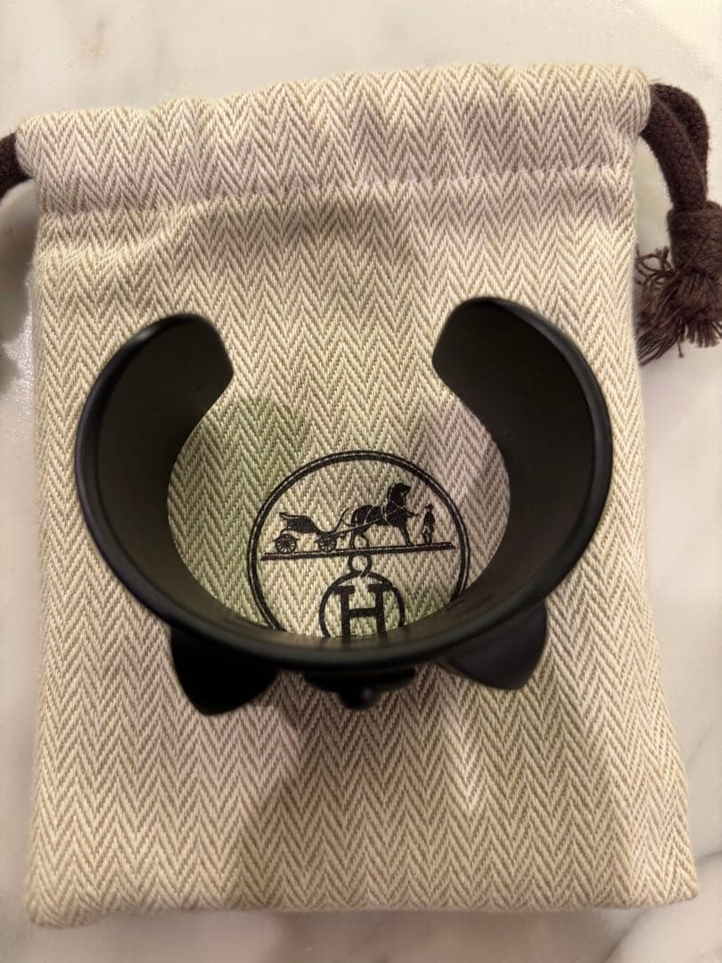 美品　エルメス コリエドシアンバングル ブラック