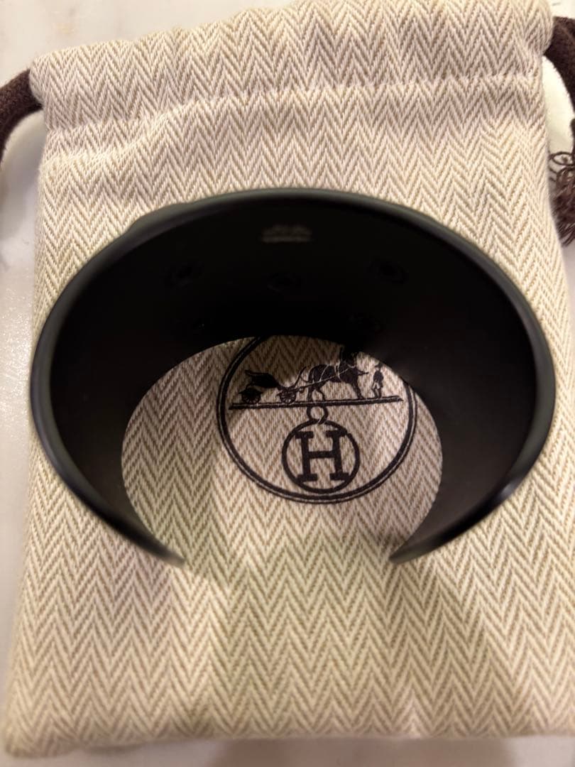 美品　エルメス コリエドシアンバングル ブラック