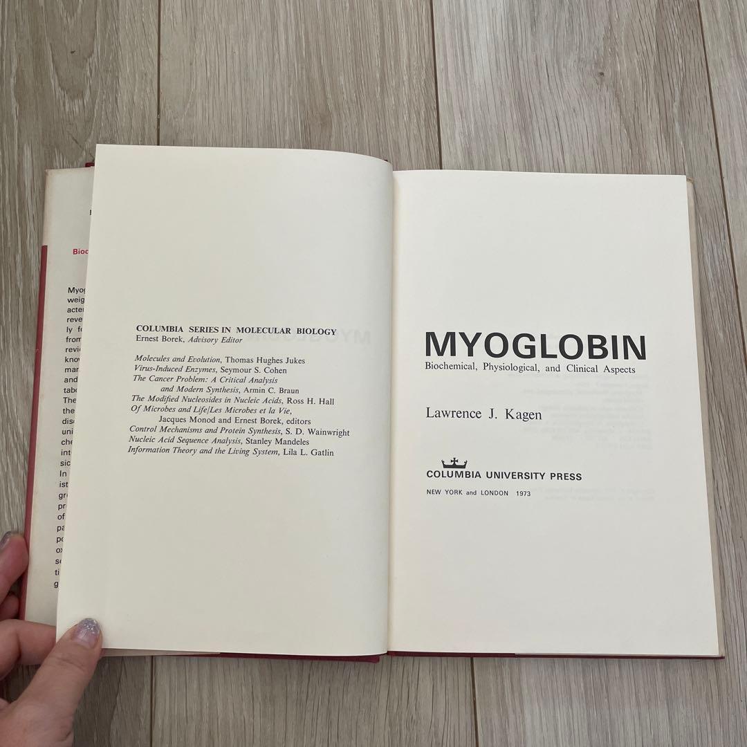 洋書 Myoglobin: Biochemical, Physiological