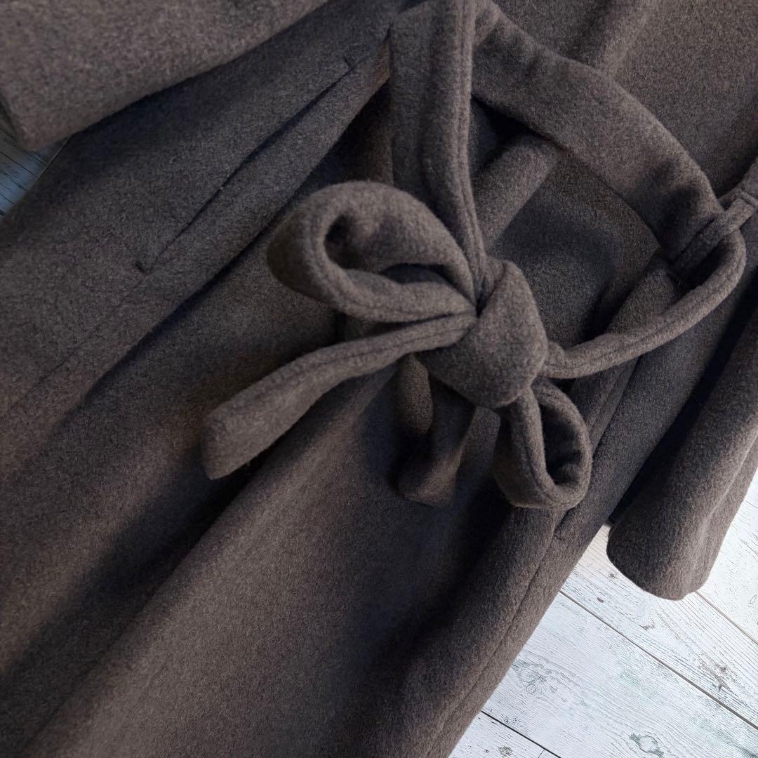 ☆ほぼ未使用☆ビューティー&ユースMANTECO ノーカラーベルト ロングコート