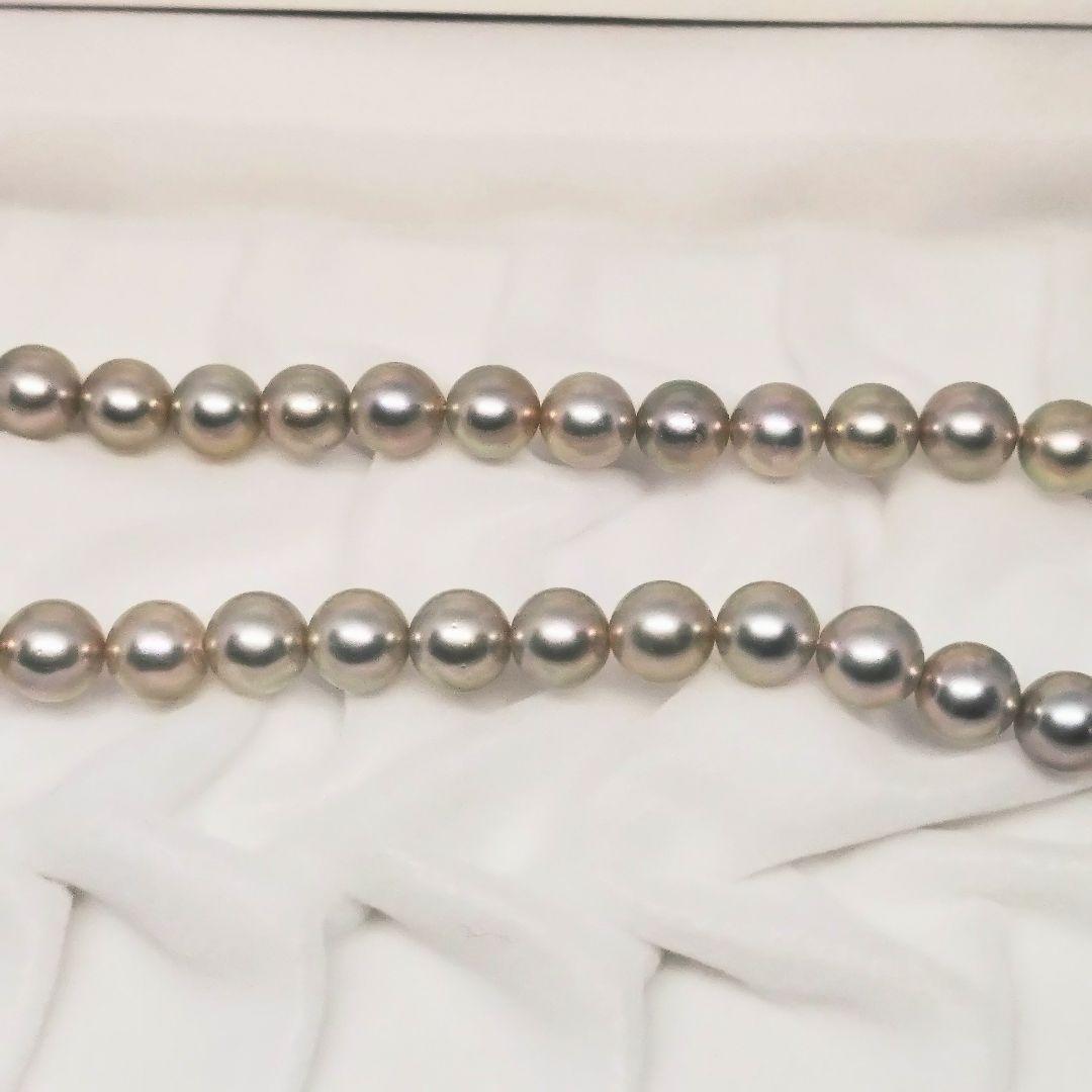 あこや真珠 パールネックレス 7.7mm 38.3g silver刻印