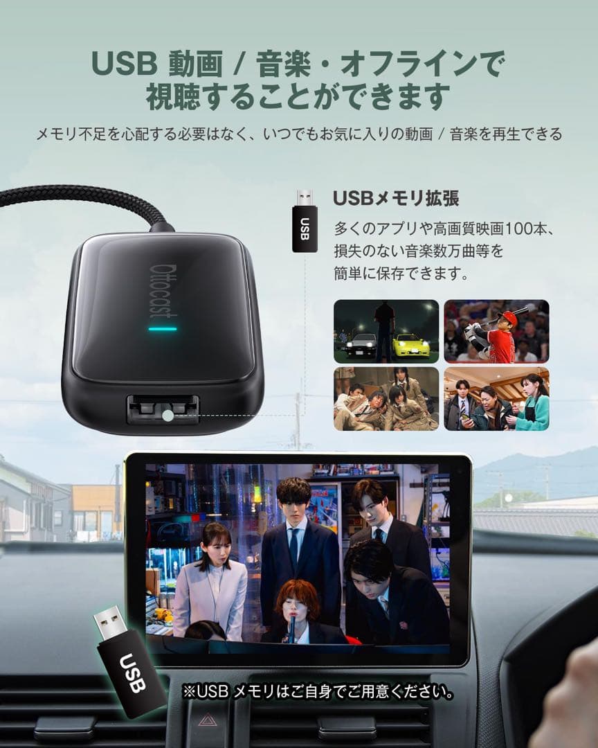 オットキャスト Ottocast Play2Video Ultra + リモコン