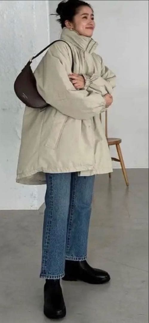 SLOBEIENAウォッシャブル中綿モンスターパーカーブルゾン即日発送✨️ブラック