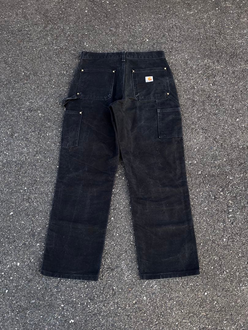 カーハートダブルニーペインターパンツ　ブラック USA製
