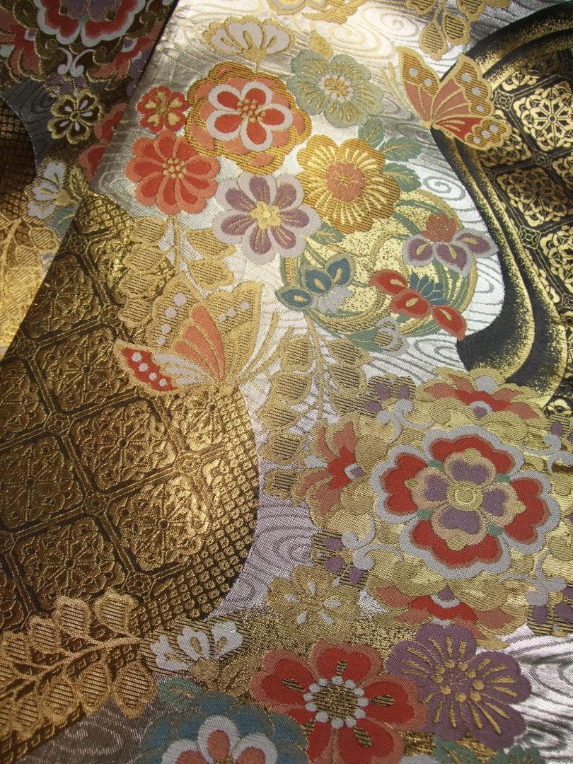 古典柄/牡丹桜/ぼかし染め/金駒刺繍/振袖フルセット　ｍ97　成人式