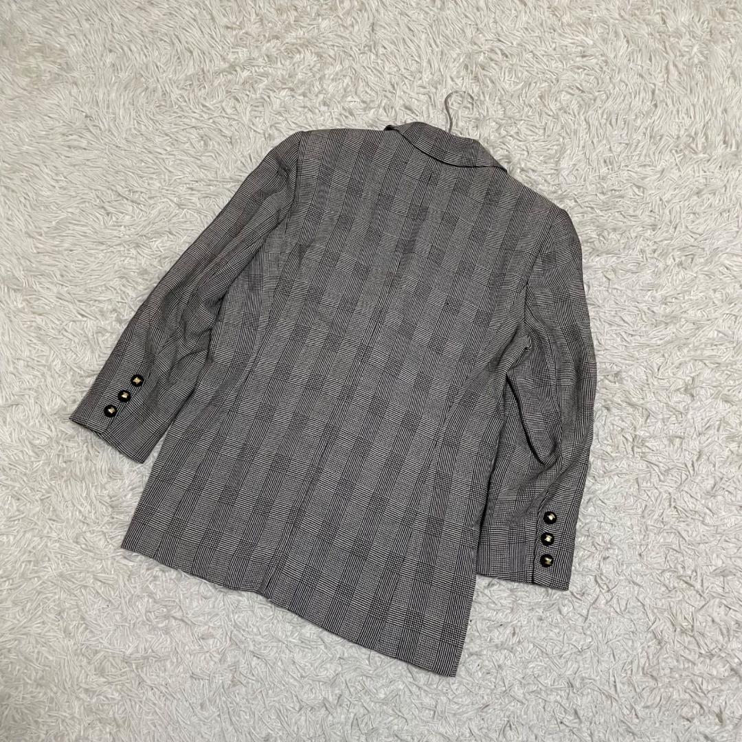 14376✨CELINE セリーヌ グレンチェック テーラードジャケット L