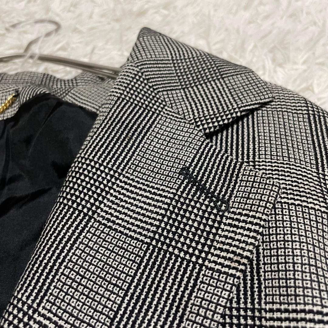 14376✨CELINE セリーヌ グレンチェック テーラードジャケット L