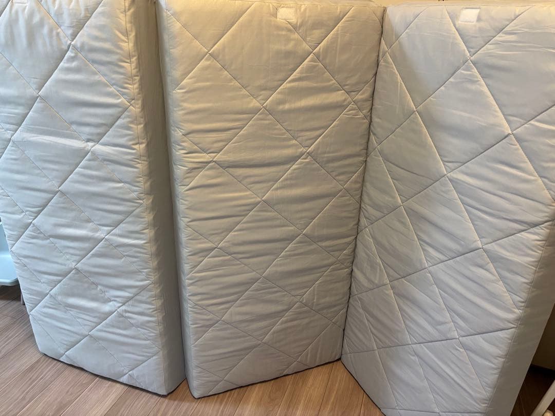 【美品】RASIK ダブルマットレス　三つ折り　12cm厚　グレー