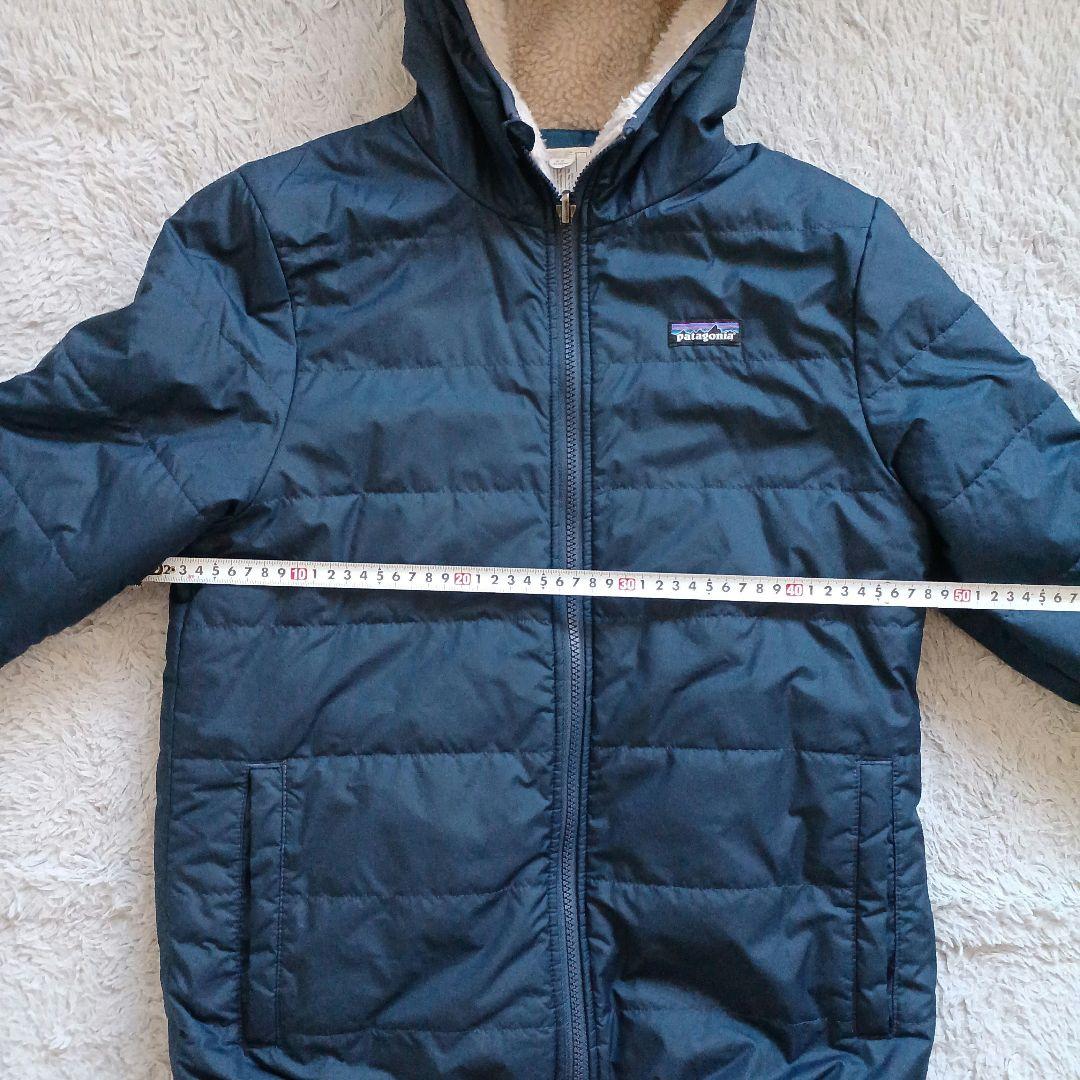 パタゴニア　キッズ　リバーシブル　ジャケット　XL 14 ネイビー