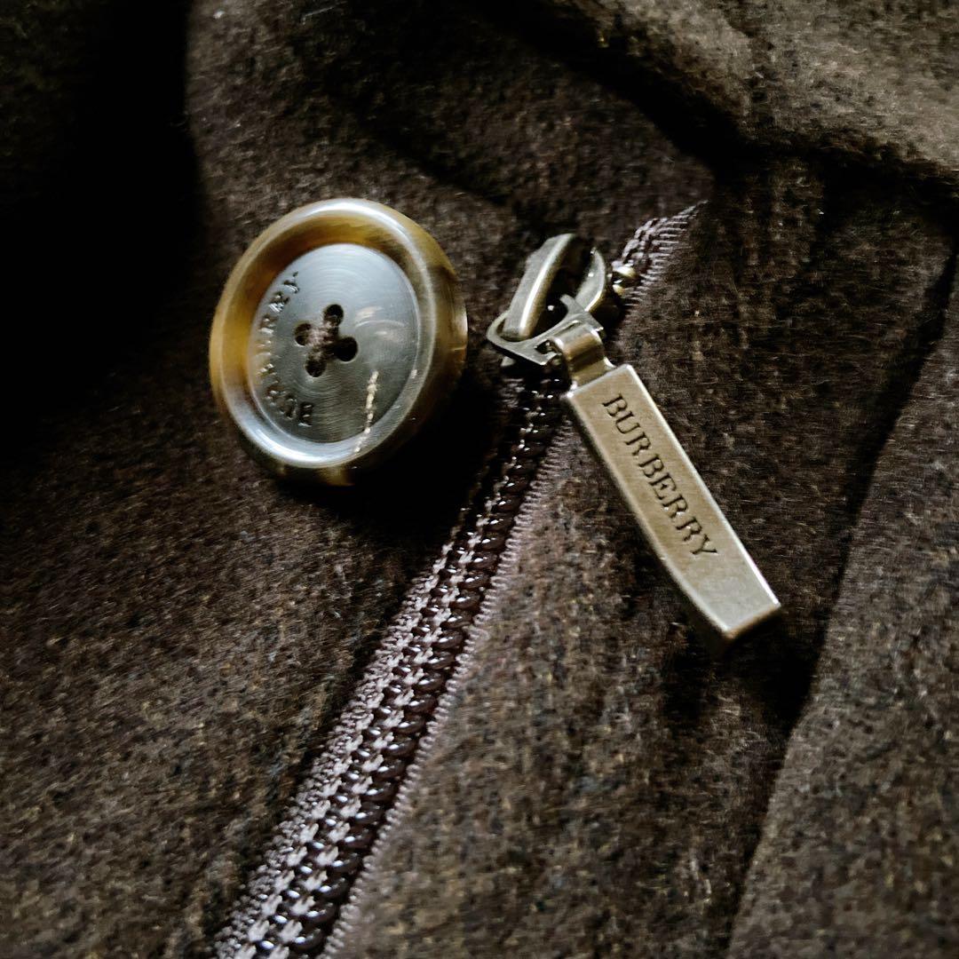 極美品　バーバリーロンドン　アンゴラウール　コート　メンズ　裏地チェック　S