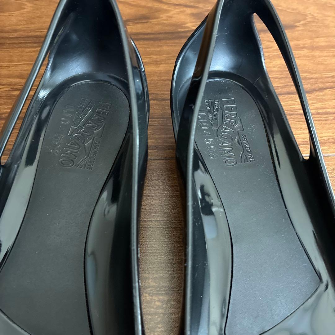 美品★フェラガモ BERMUDA ラバーシューズ ブラック 7サイズ