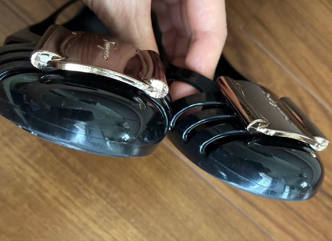 美品★フェラガモ BERMUDA ラバーシューズ ブラック 7サイズ