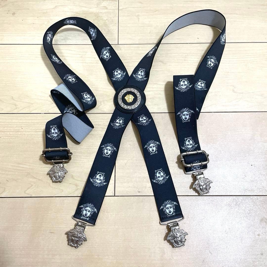 h*☆様 【希少】VERSACE メデューサプリント サスペンダー