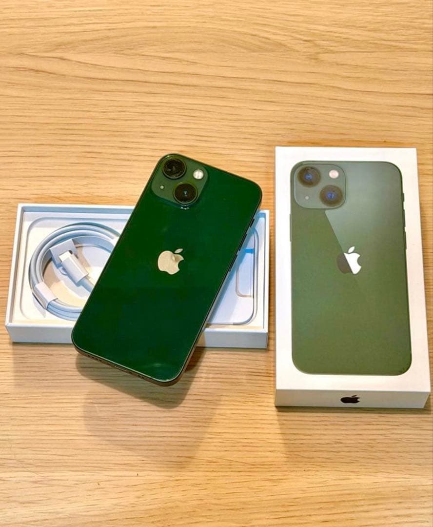 iPhone13mini 128GB グリーン バッテリー82%極美品 オマケ付