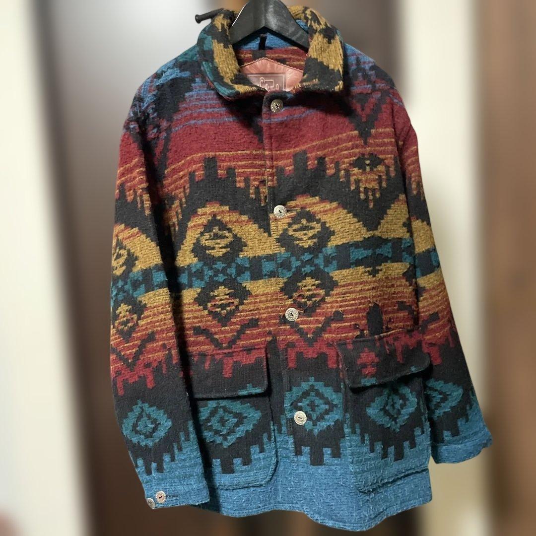 ウールリッチ　WOOL RICH ネイティブ柄　ウールコート　M アメリカ製
