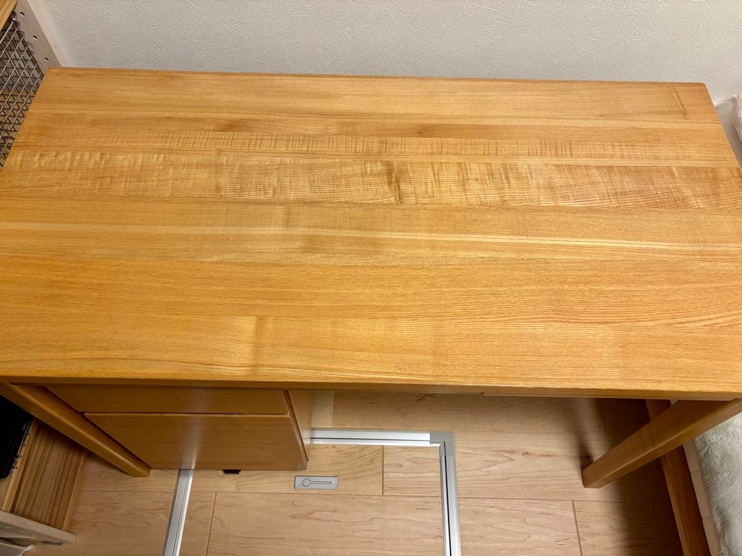 【マメコト】無印良品　木製デスク タモ材