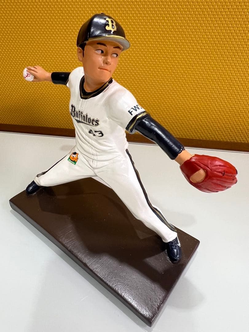 オリックスバファローズ　ボブルヘッドフィギュア 山本由伸選手（背番号43）