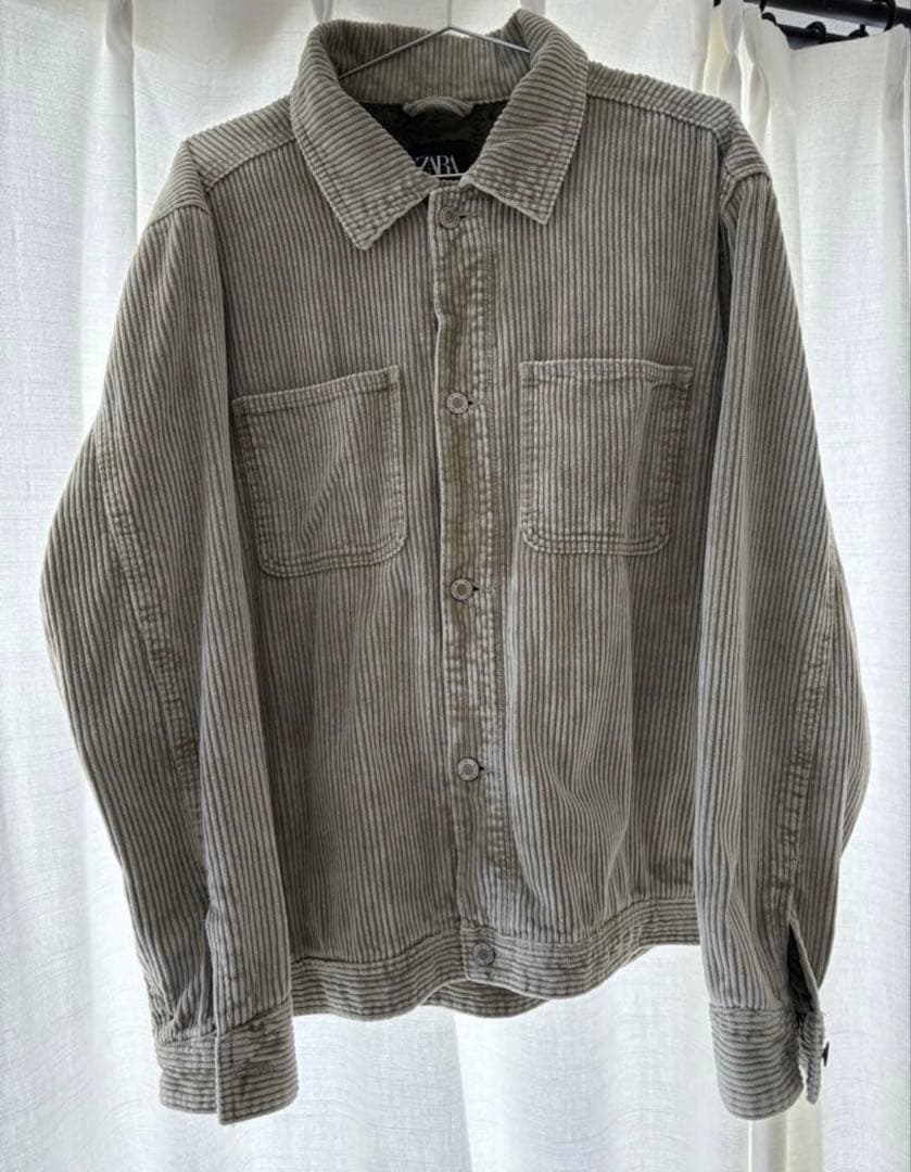 ZARA アシッドウォッシュ コーデュロイ ジャケット パンツ セットアップ