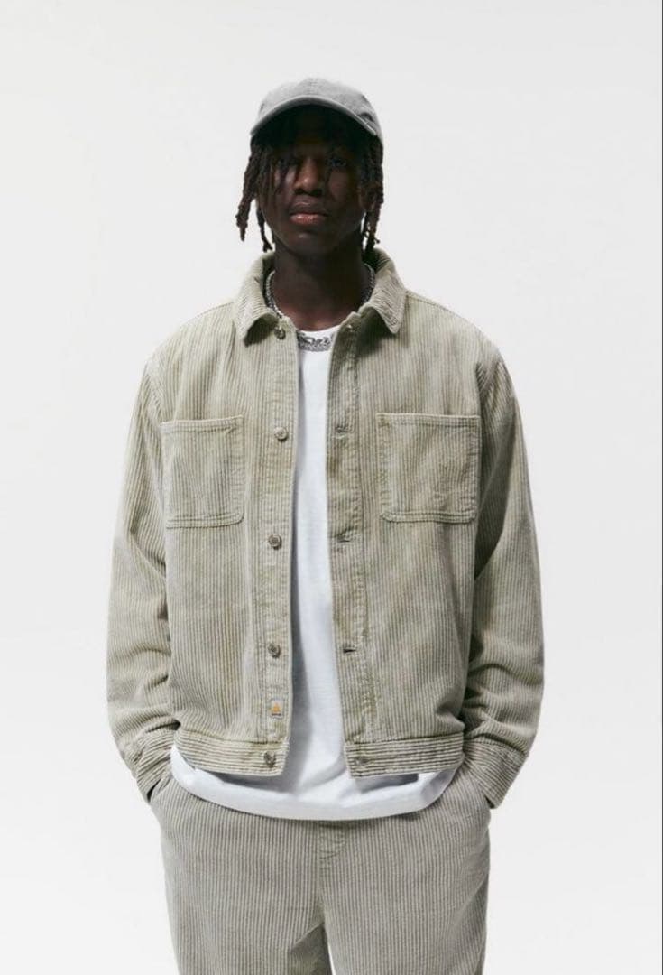 ZARA アシッドウォッシュ コーデュロイ ジャケット パンツ セットアップ