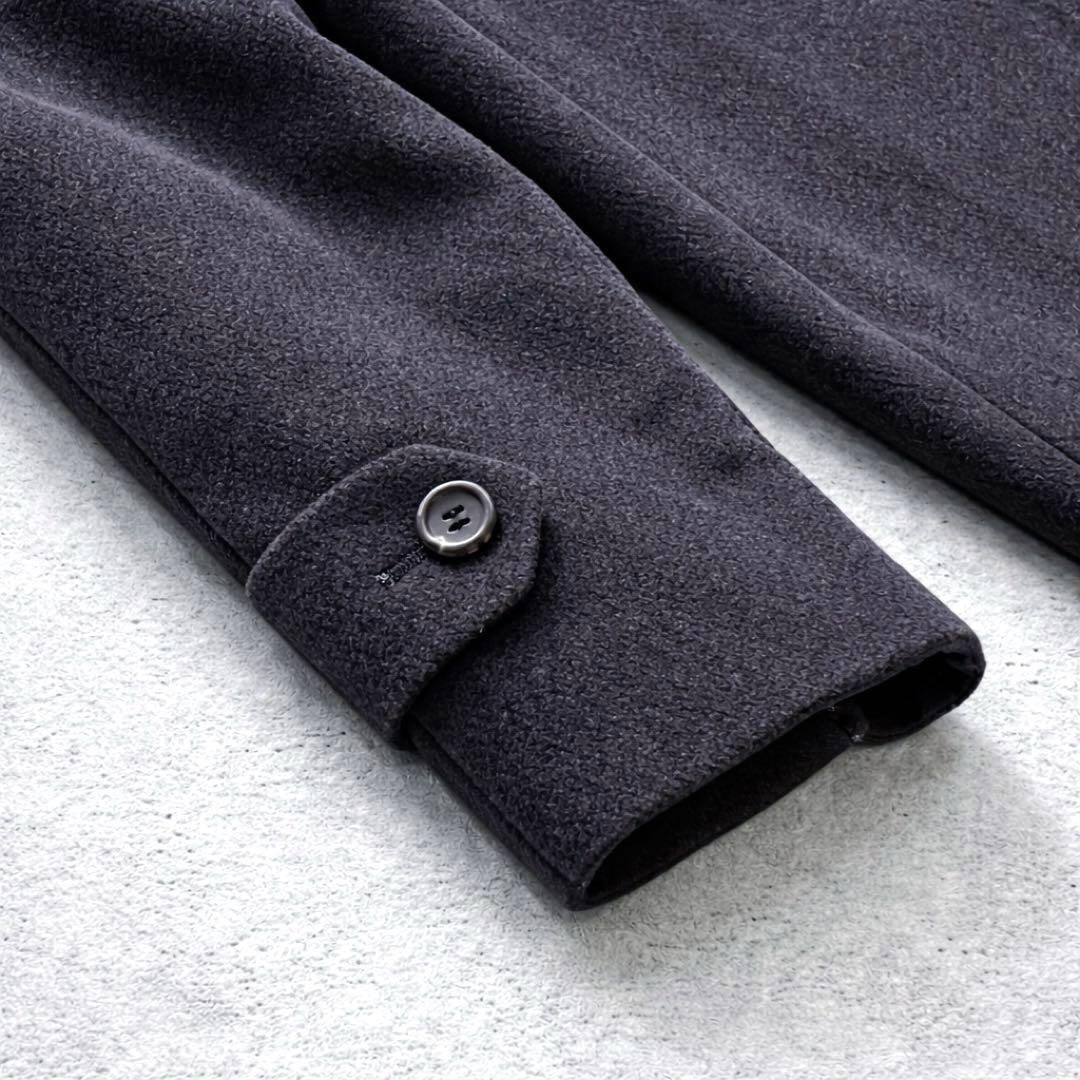 高級 アンゴラ60%使用 スタンドカラーコート L ブラック タグ付き新品未使用