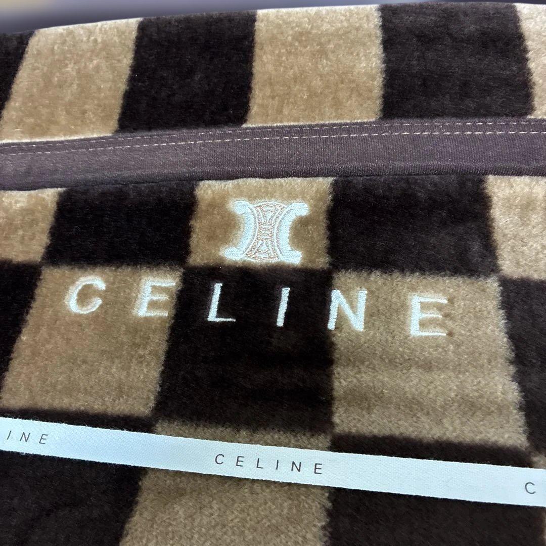 新品　CELINE ミンクタッチアクリルニューマイヤー毛布 140×200cm