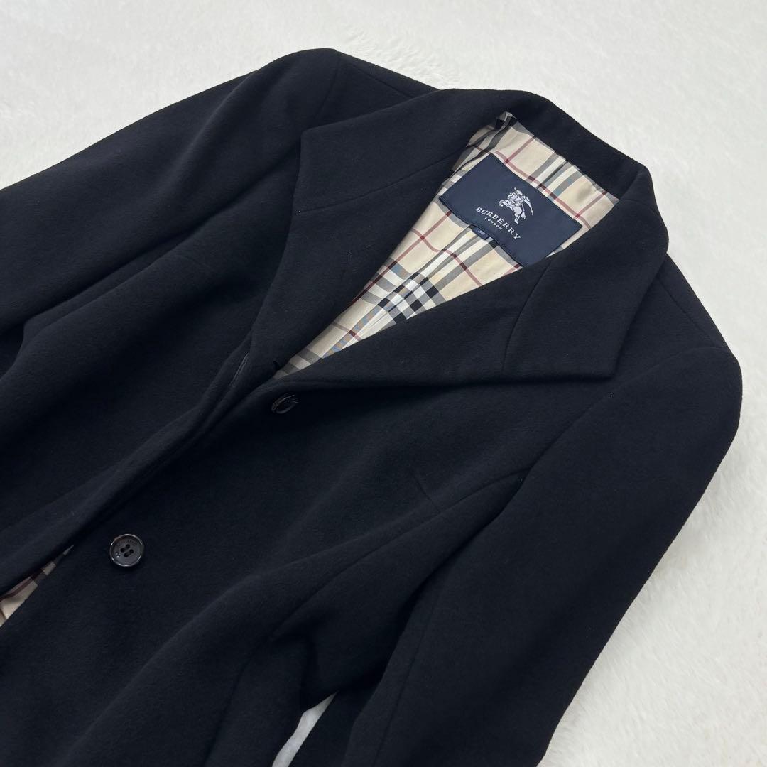 美品　バーバリーロンドン　コート　ジャケット　アンゴラ　ラムウール　ノバチェック