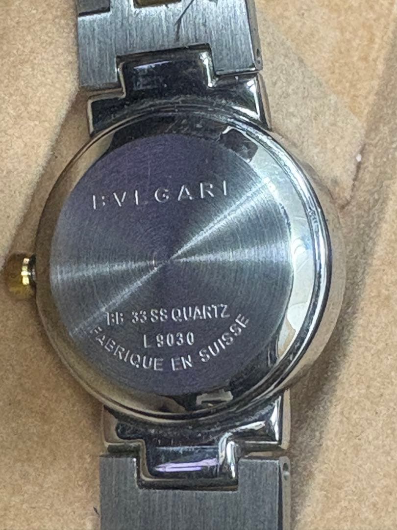 BVLGARI クォーツ 腕時計 ブラック/ゴールド中古 BB33SSL9030