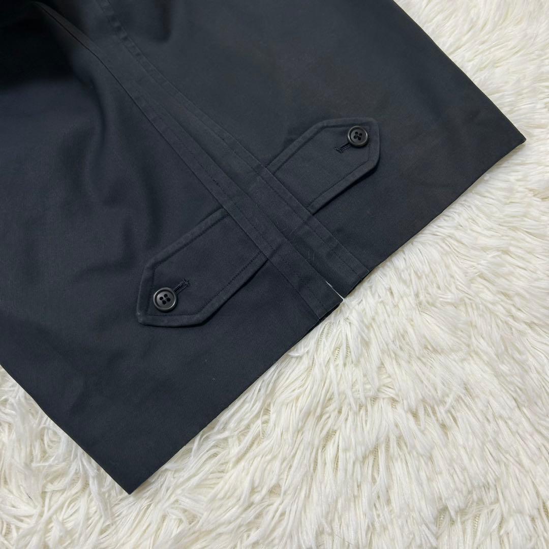 【美品/L】バーバリーロンドン ステンカラーコート アウター ライナー付 紺色