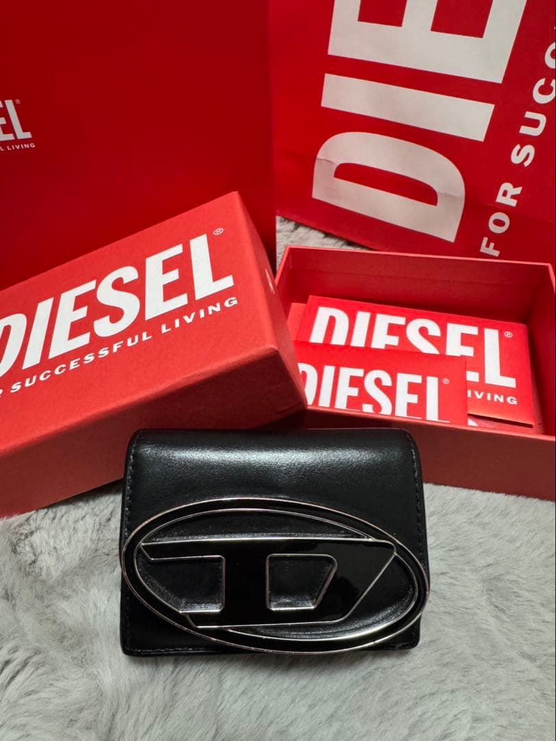 DIESEL 三つ折り財布 ブラック