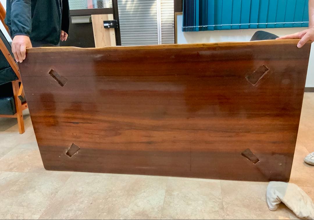 一枚板　座卓 テーブル 飴色　昭和レトロ