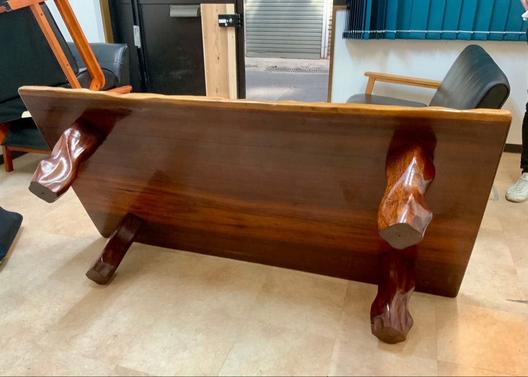 一枚板　座卓 テーブル 飴色　昭和レトロ