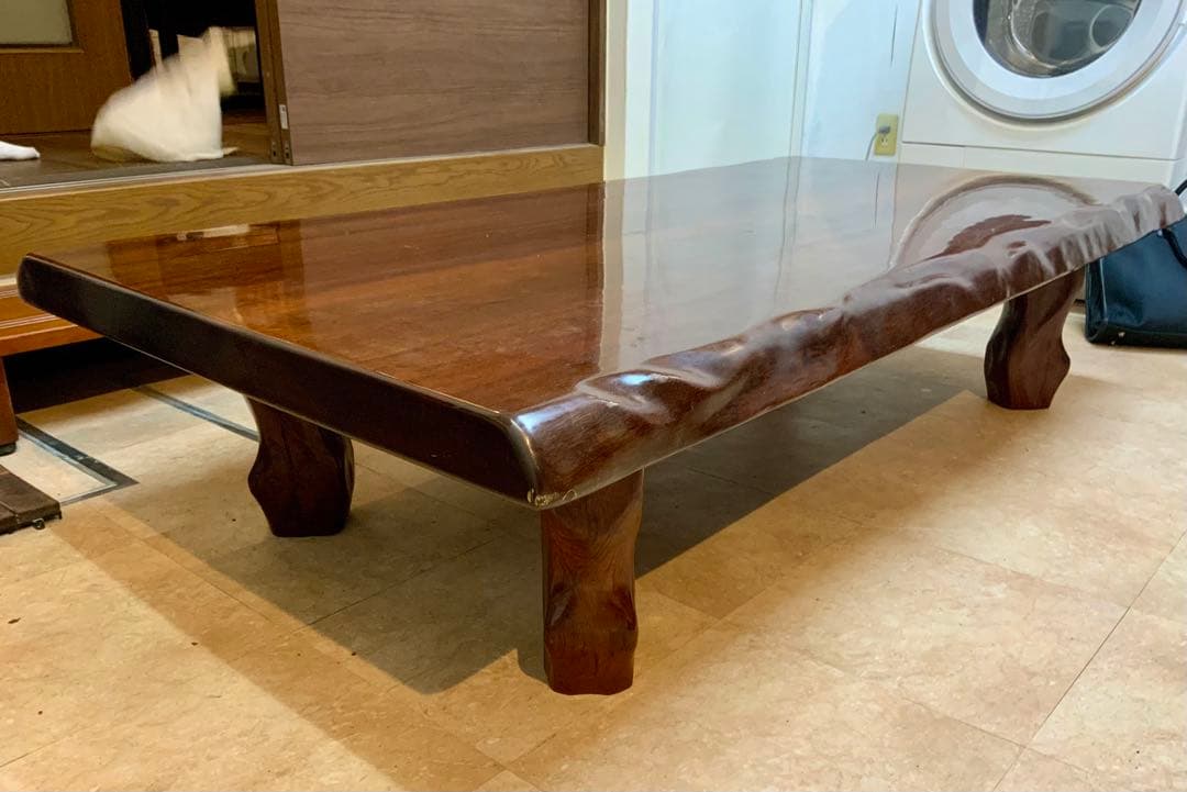 一枚板　座卓 テーブル 飴色　昭和レトロ