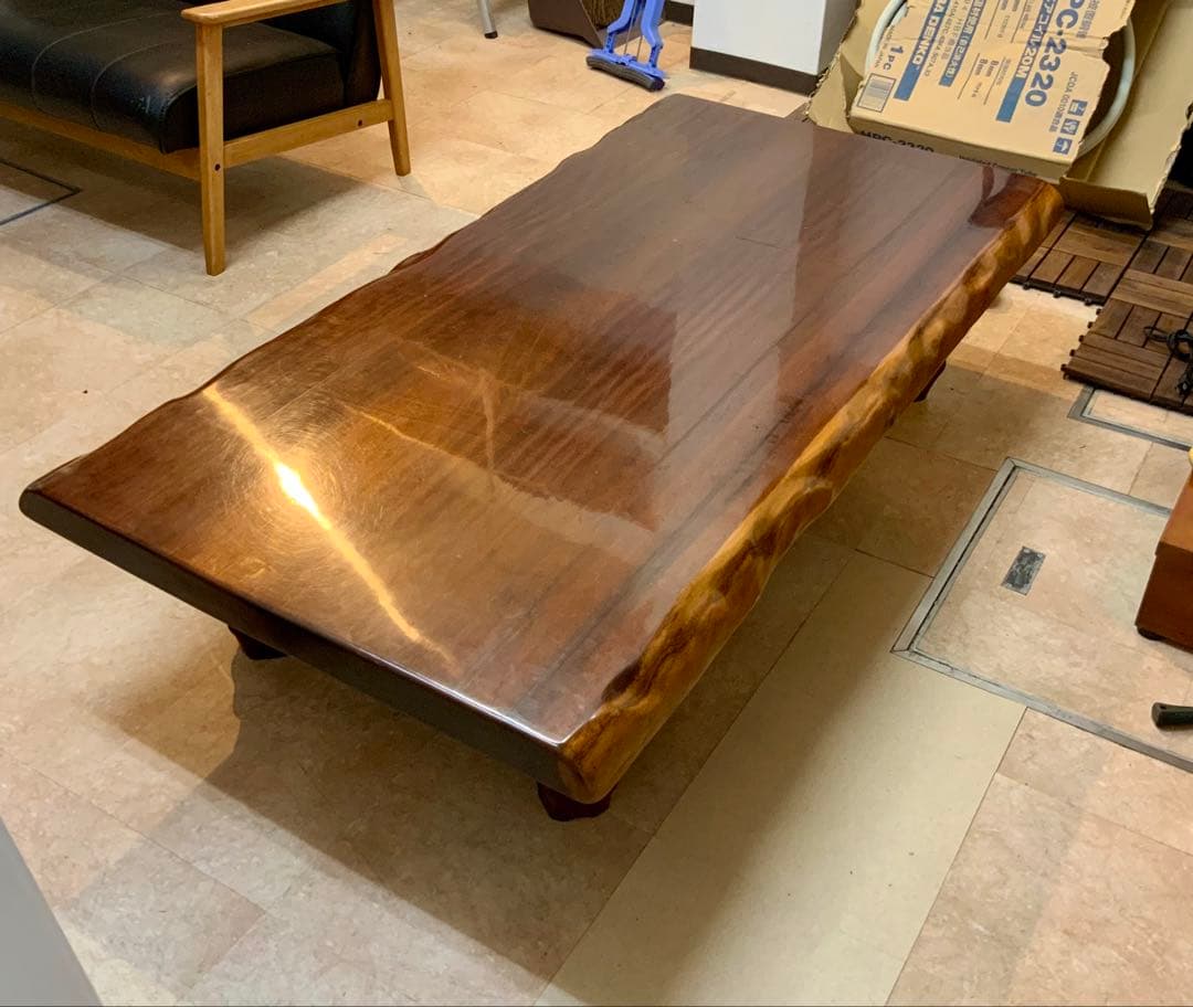 一枚板　座卓 テーブル 飴色　昭和レトロ