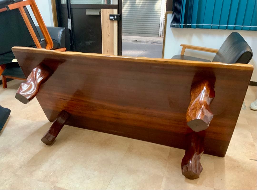 一枚板　座卓 テーブル 飴色　昭和レトロ