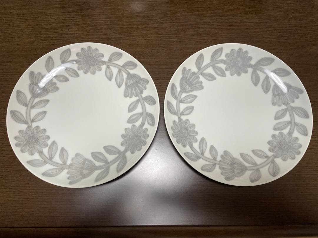 【波佐見焼 西山】デイジー 22cm プレート 4点セット