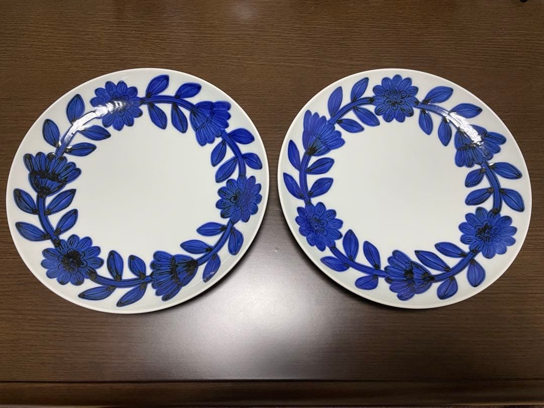 【波佐見焼 西山】デイジー 22cm プレート 4点セット