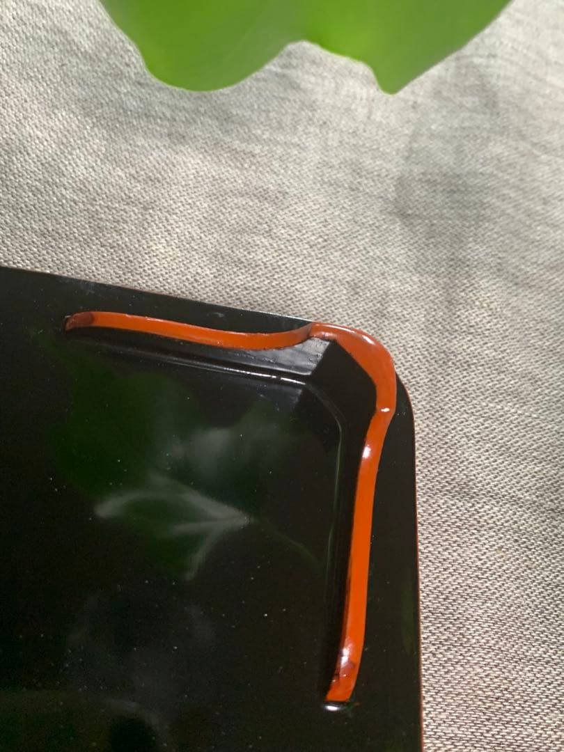 朱塗り 角膳 二枚セット（30cm角 × 高さ5cm）稀にみる美品