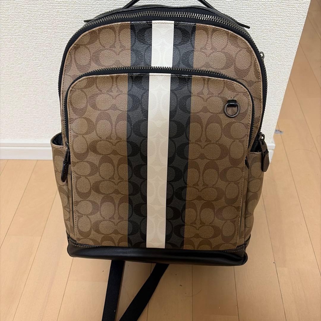 Coach ストライプデザイン バックパック