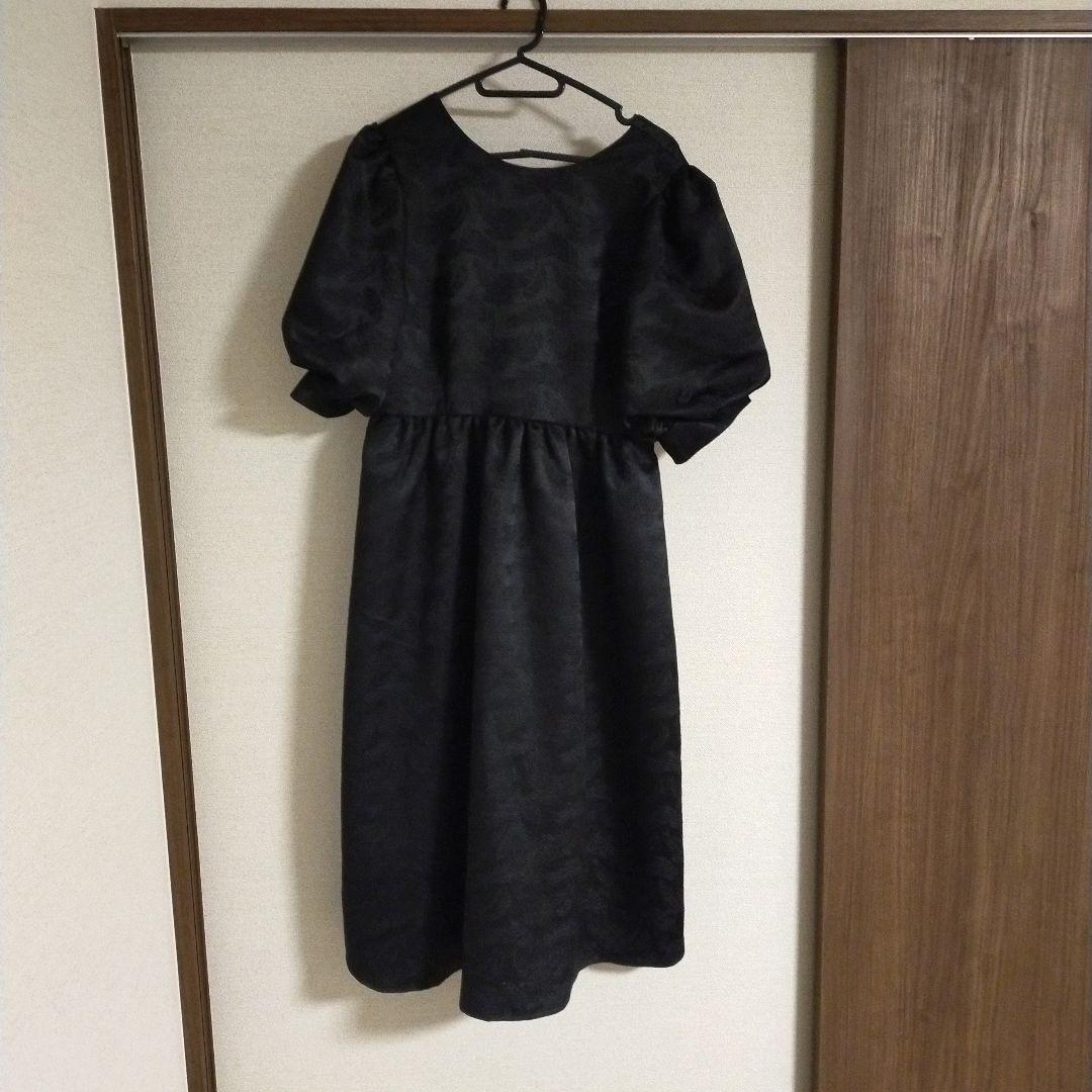 エトル ジャガードパフスリーブドレス