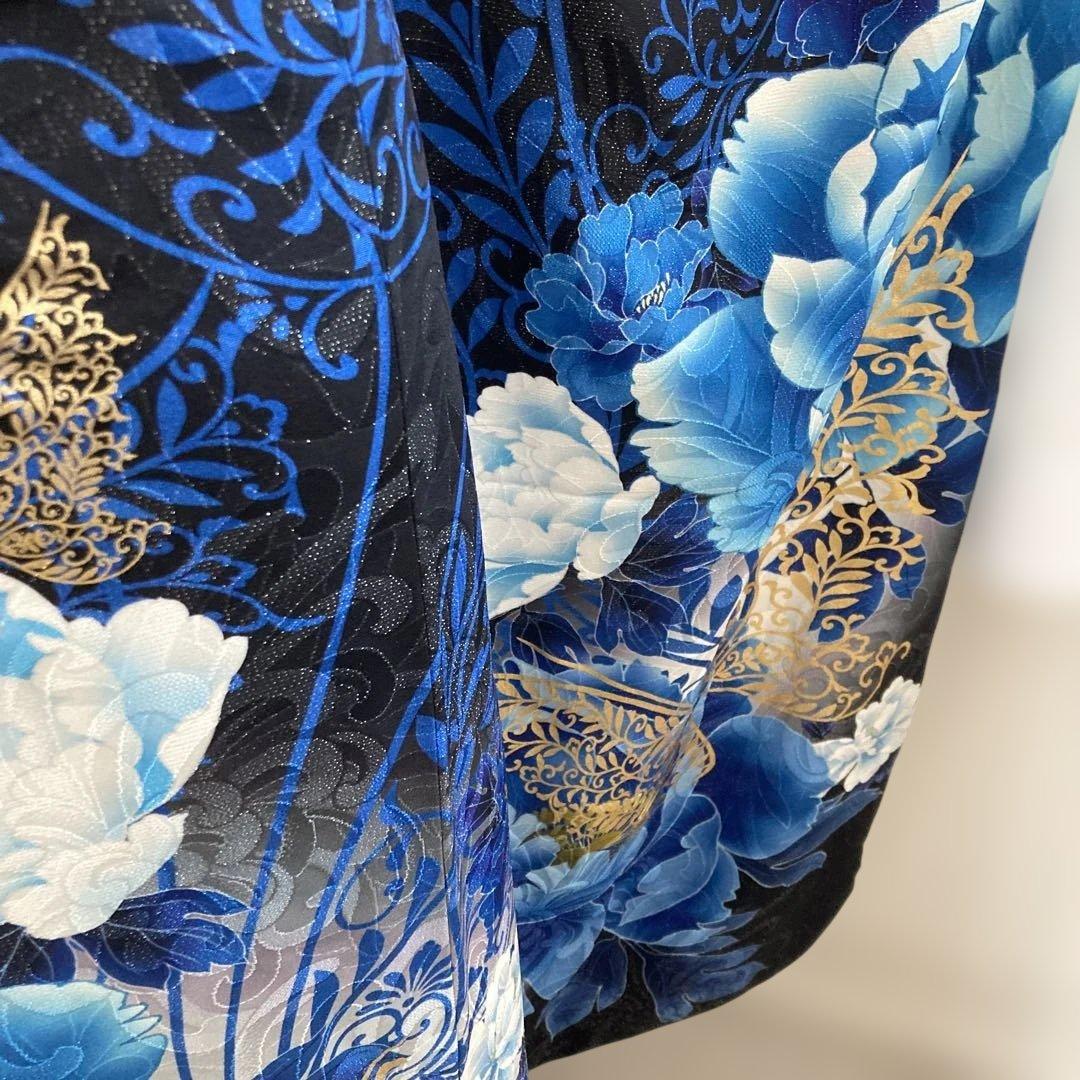 豪華薔薇振袖 袋帯付き　金彩　蝶　大輪