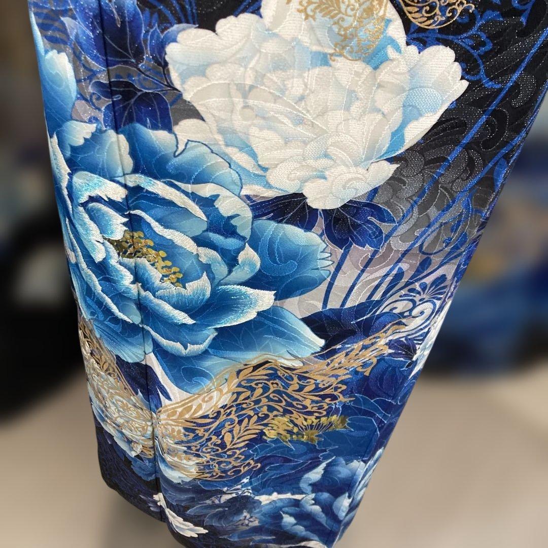 豪華薔薇振袖 袋帯付き　金彩　蝶　大輪